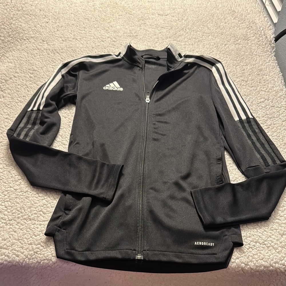 Adidas Black and White Aeroready Jacket